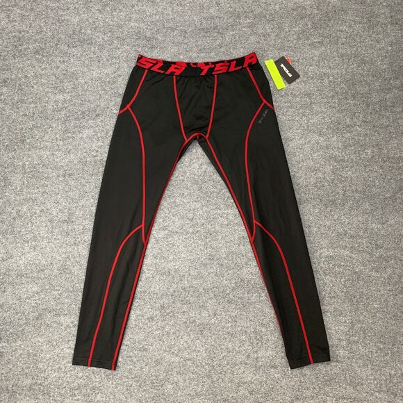 TSLA Thermal Leggings Mens XL Extra Large Compression Baselayer Wintergear New - Picture 2 of 14